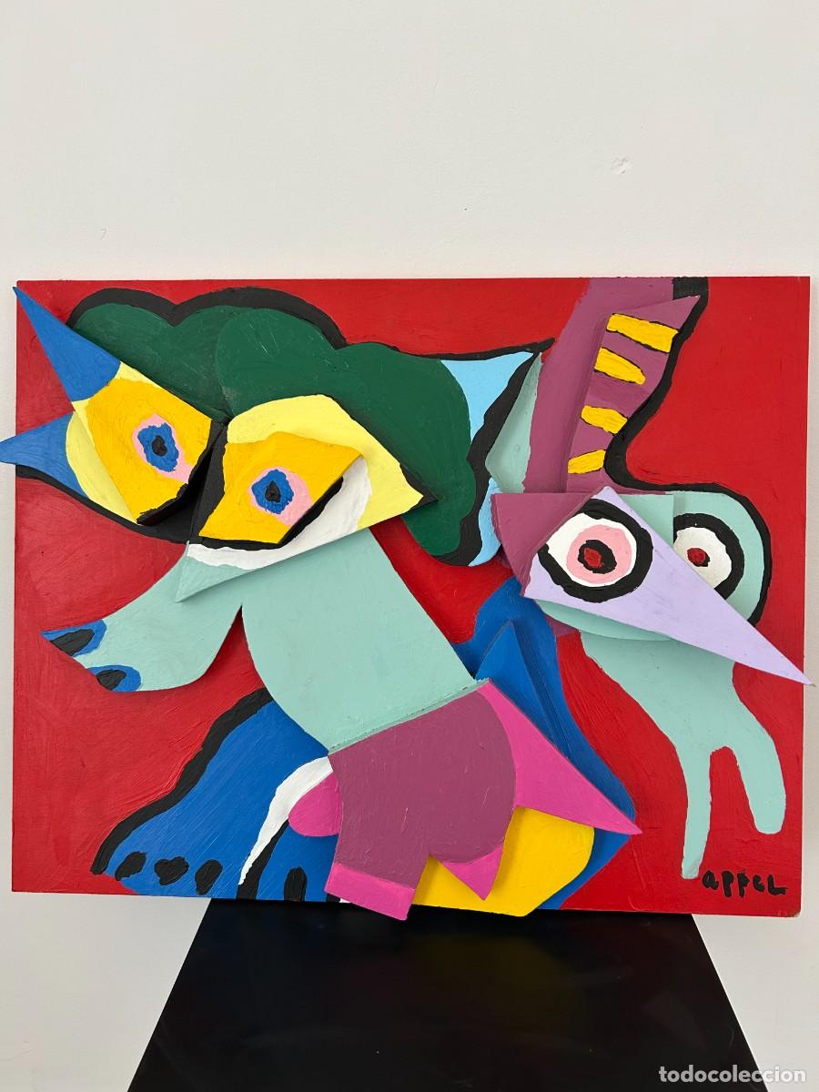 Arte: Karel Appel &ndash; Jumping Fox with Green Virgin &ndash; H.C. &ndash; Certificat