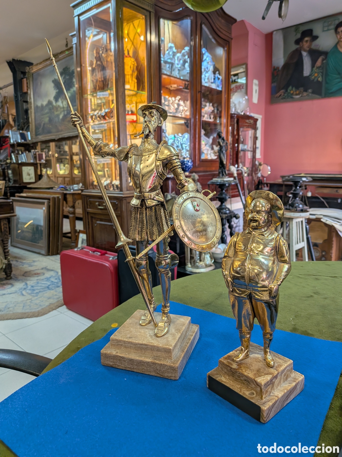 Arte: Don quijote y sancho panza. Bronce. REF-463/1