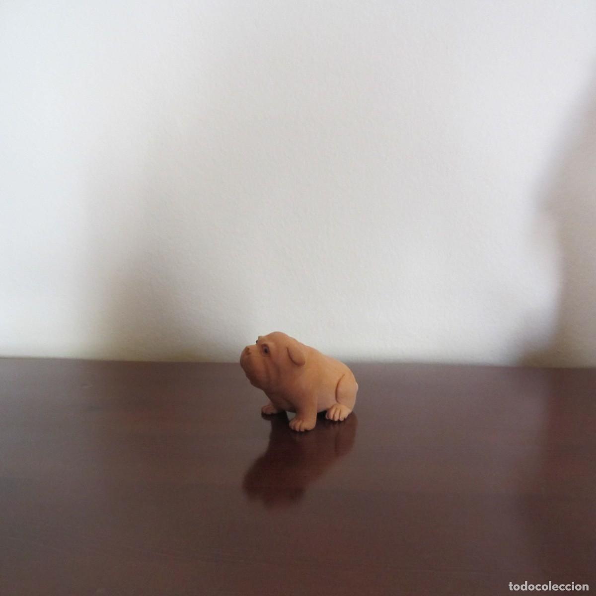 Arte: netsuke japones perro en madera