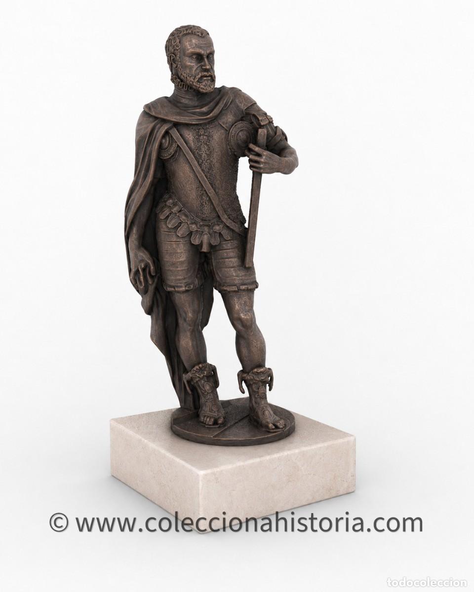 Arte: Escultura Bronce Felipe II 27 cm
