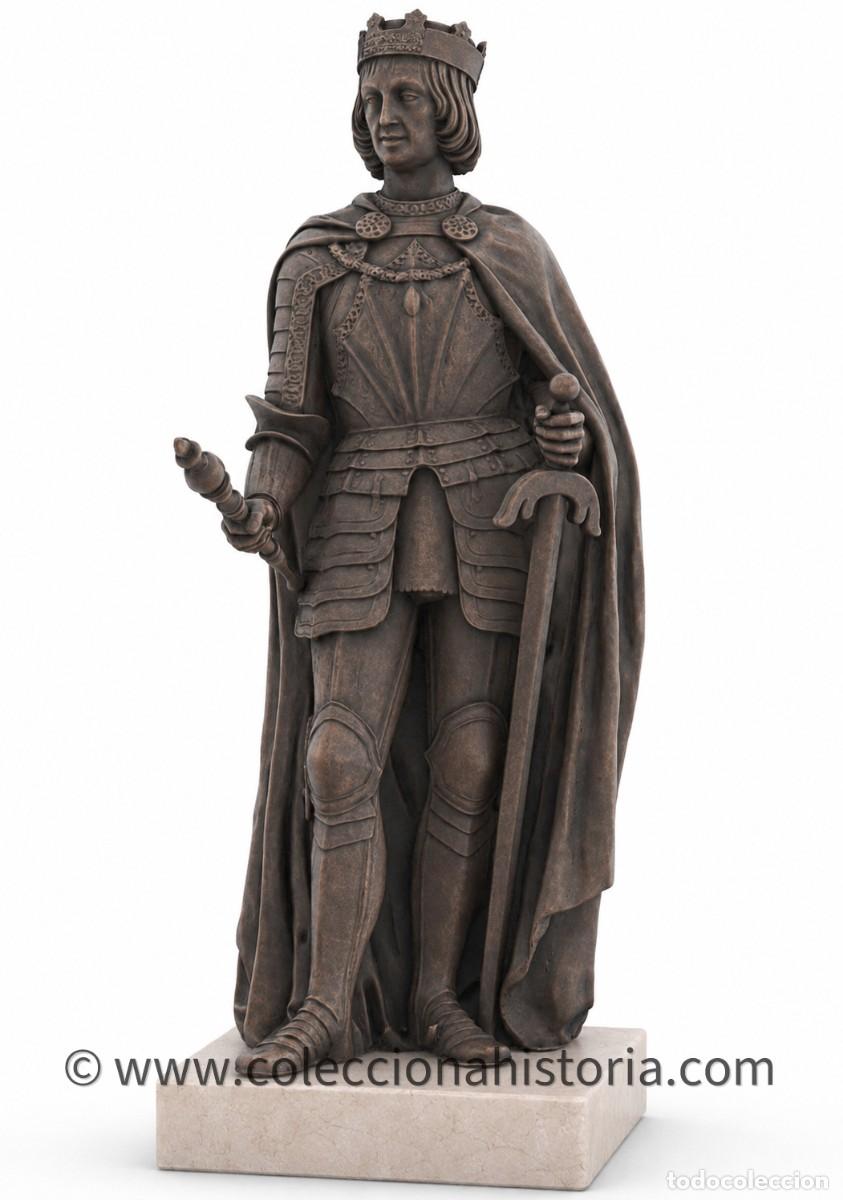 Arte: Escultura de Fernando el Cat&oacute;lico en bronce 27 cm