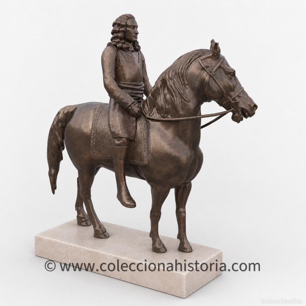 Arte: Escultura Bronce Blas de Lezo a Caballo 30cm