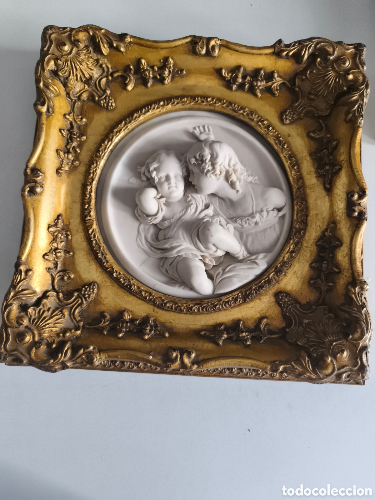 Arte: Antigua escultura de Alabastro Bajo relieve de Edward William wyon 1811/1885 enmarcada