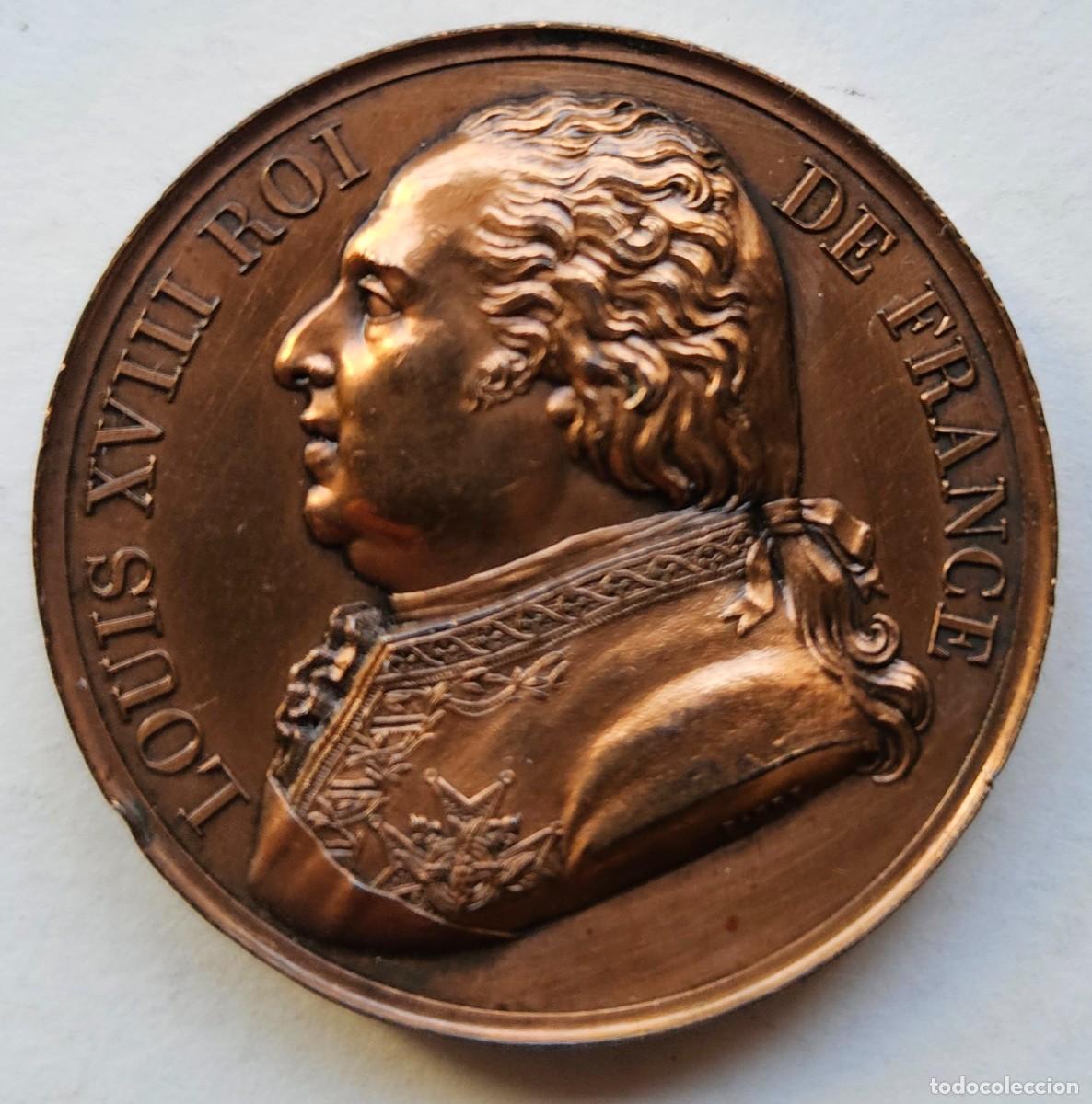 Arte: Medalla de Luis XVIII. Francia. 1818.