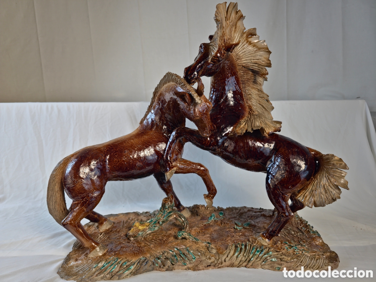 Arte: Enorme Ceramica Barbotina basada en los modelos de R. Prunet