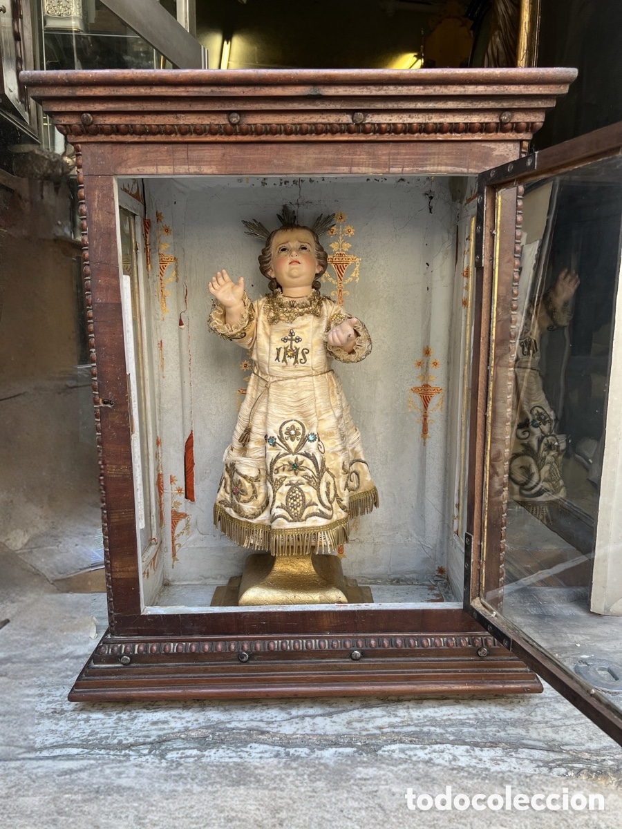 Arte: NI&Ntilde;O JES&Uacute;S CON HORNACINA (SIGLO XIX)