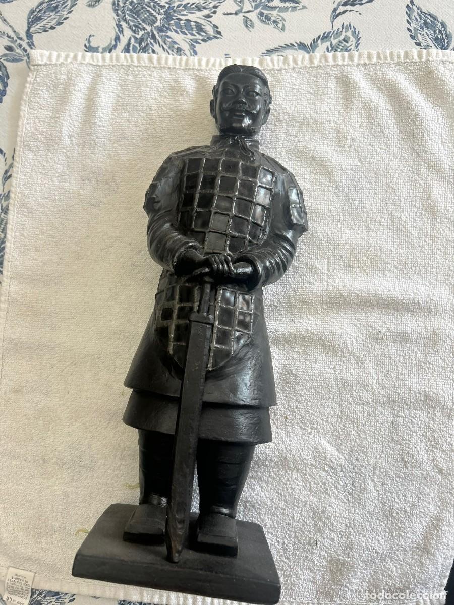 Arte: Gran Guerrero de Terracota - Reproducci&oacute;n artesanal de alta calidad - Estilo Xian - 45 cm