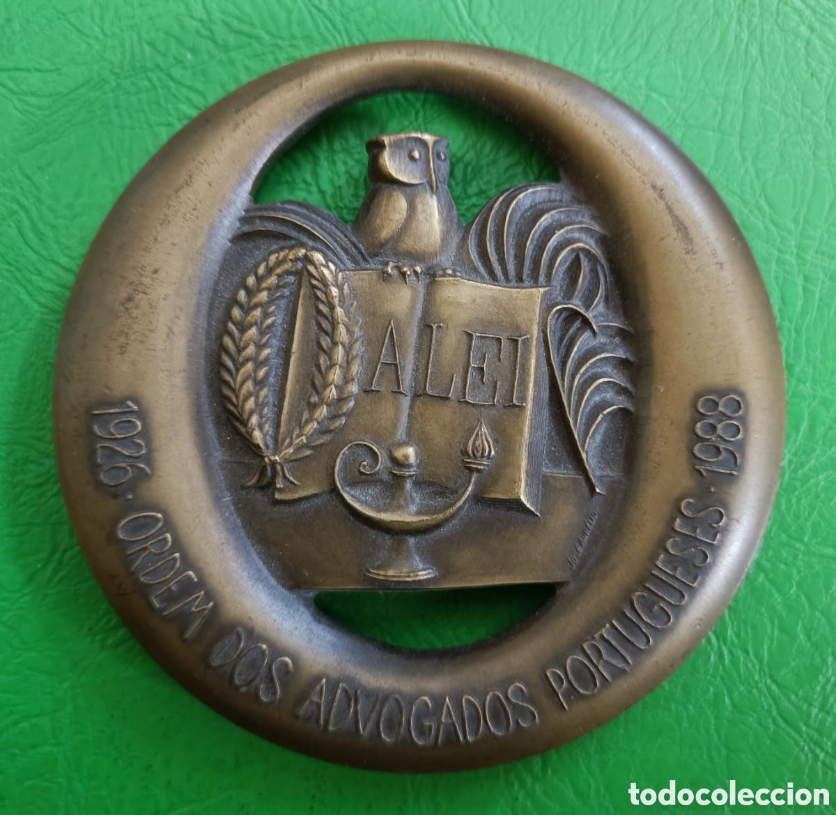 Arte: Bronce medalla 1926 Lisboa - Foto 1