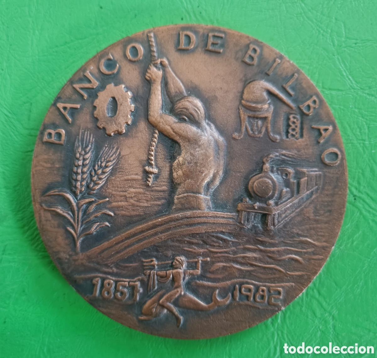 Arte: Medalla conmemorativa bronce banco Bilbao