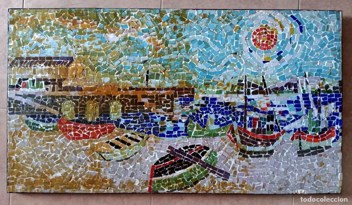 Arte: Mosaico Trencad&iacute;s probablemente de Manuel Frutos Llamazares (1935 - 2010) - 100 x 55 cm