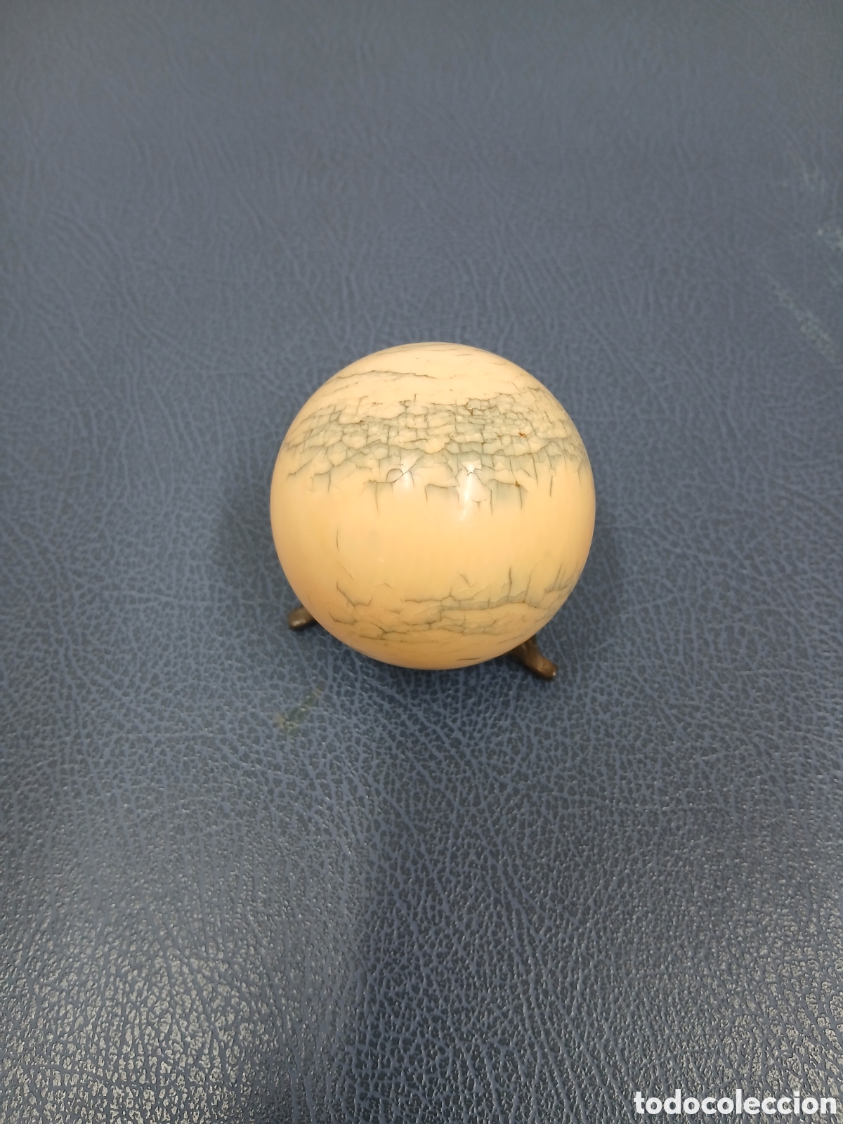 Arte: Bola billar antigua. Marfil.