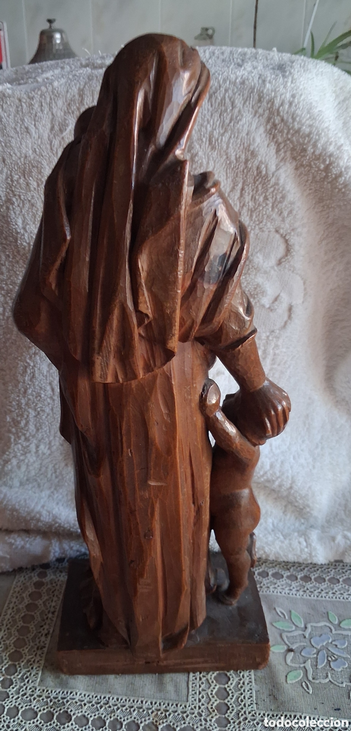 Arte: Virgen tallada en madera noble - Foto 4