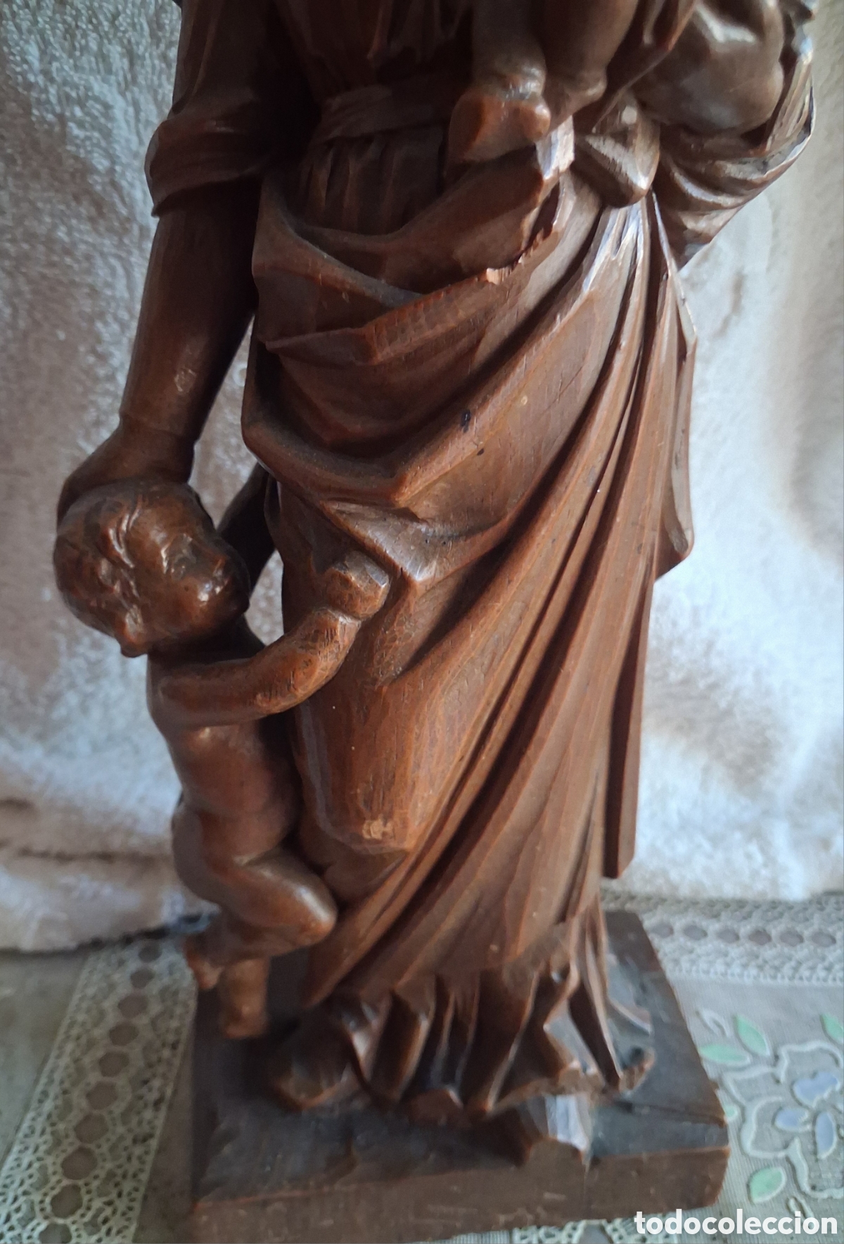 Arte: Virgen tallada en madera noble - Foto 7