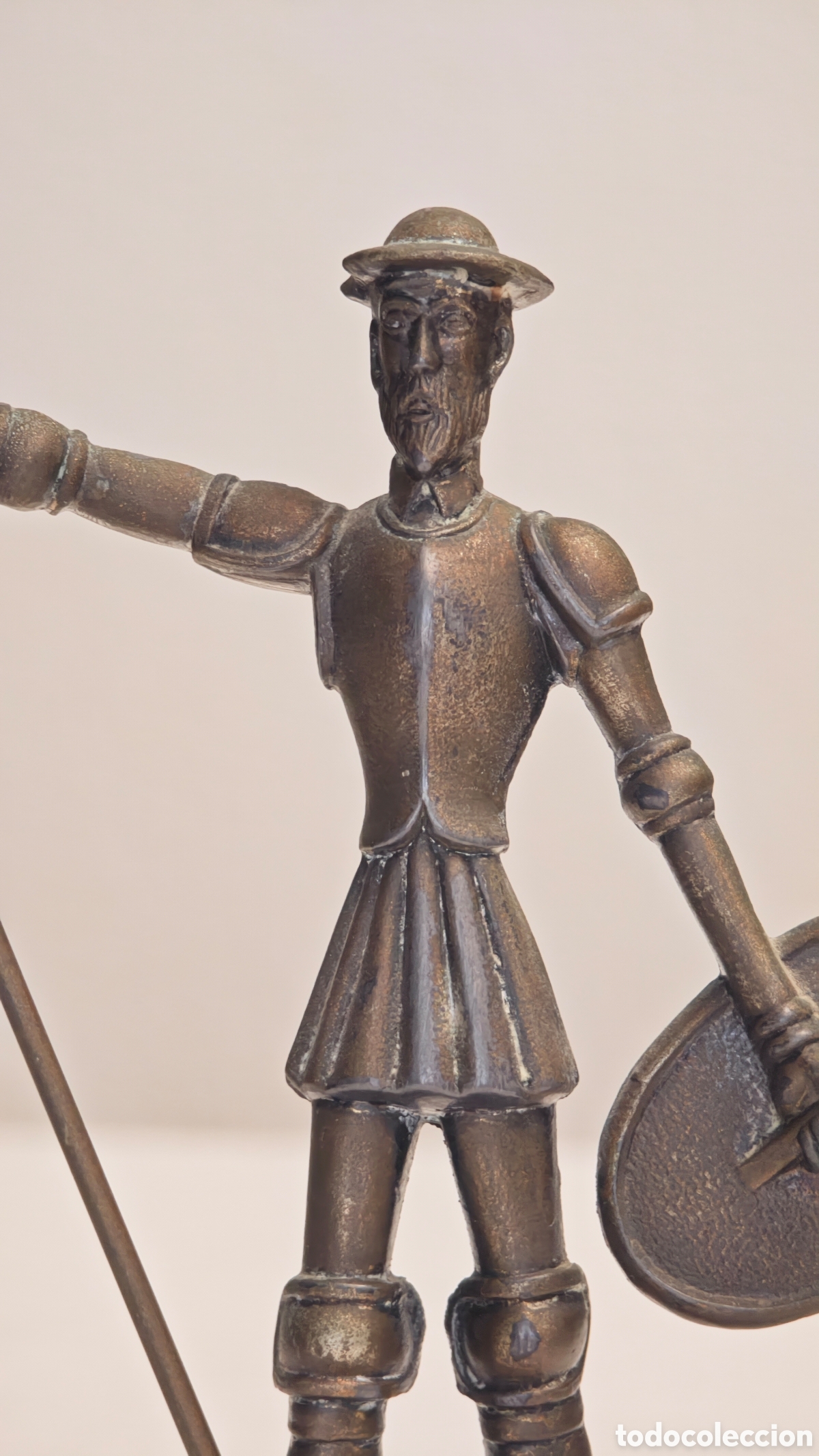 Art: Estatua Don Quijote de la Mancha - Style Bronze - Base de M&aacute;rmol - 27 cm
