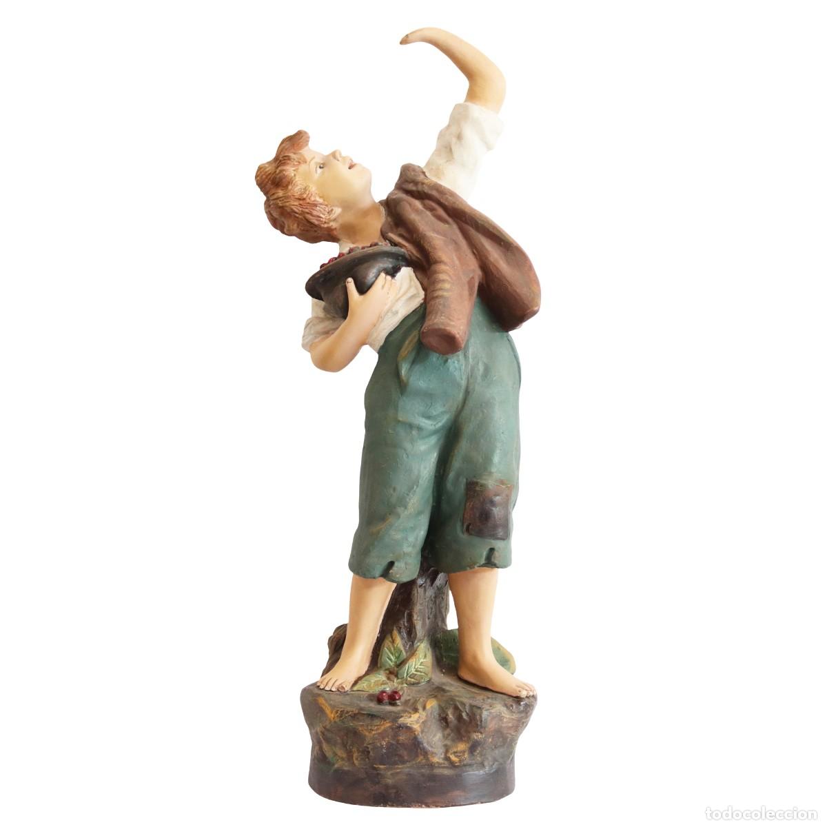 Arte: Escultura de terracota pintada a mano (71 cm)