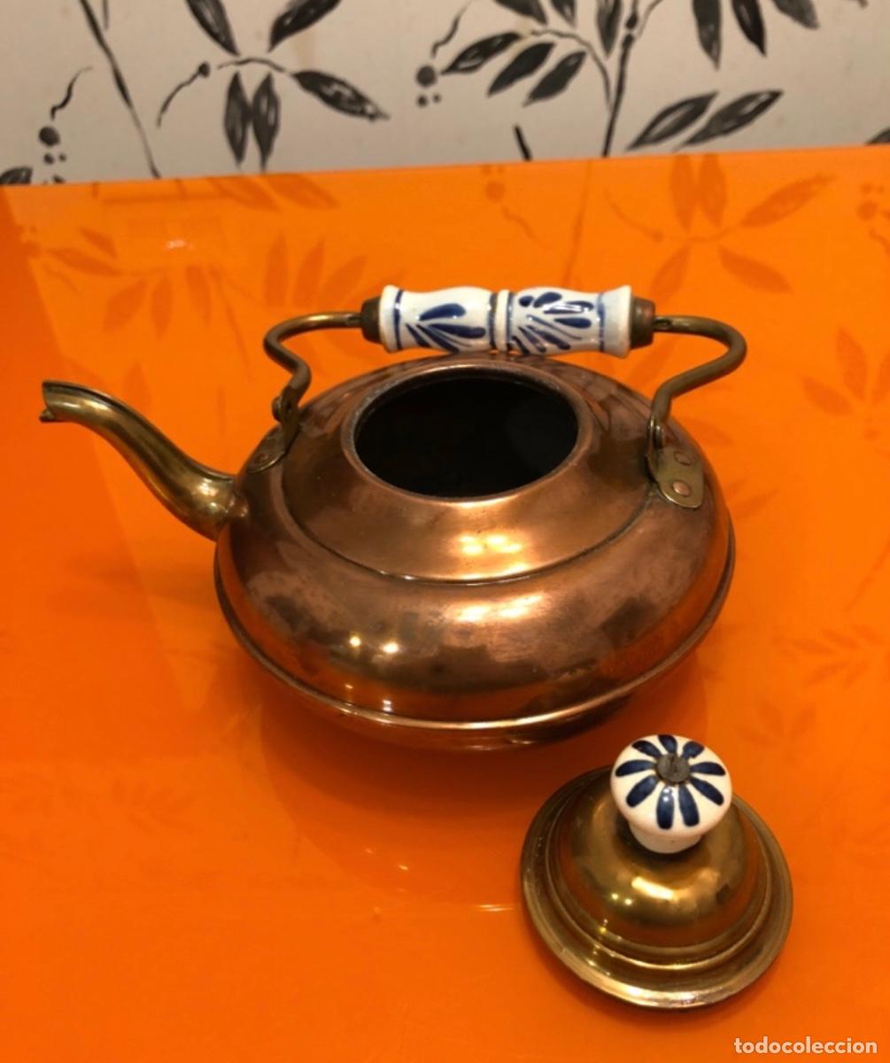 Arte: ANTIGUA TETERA DE BRONCE - Foto 5