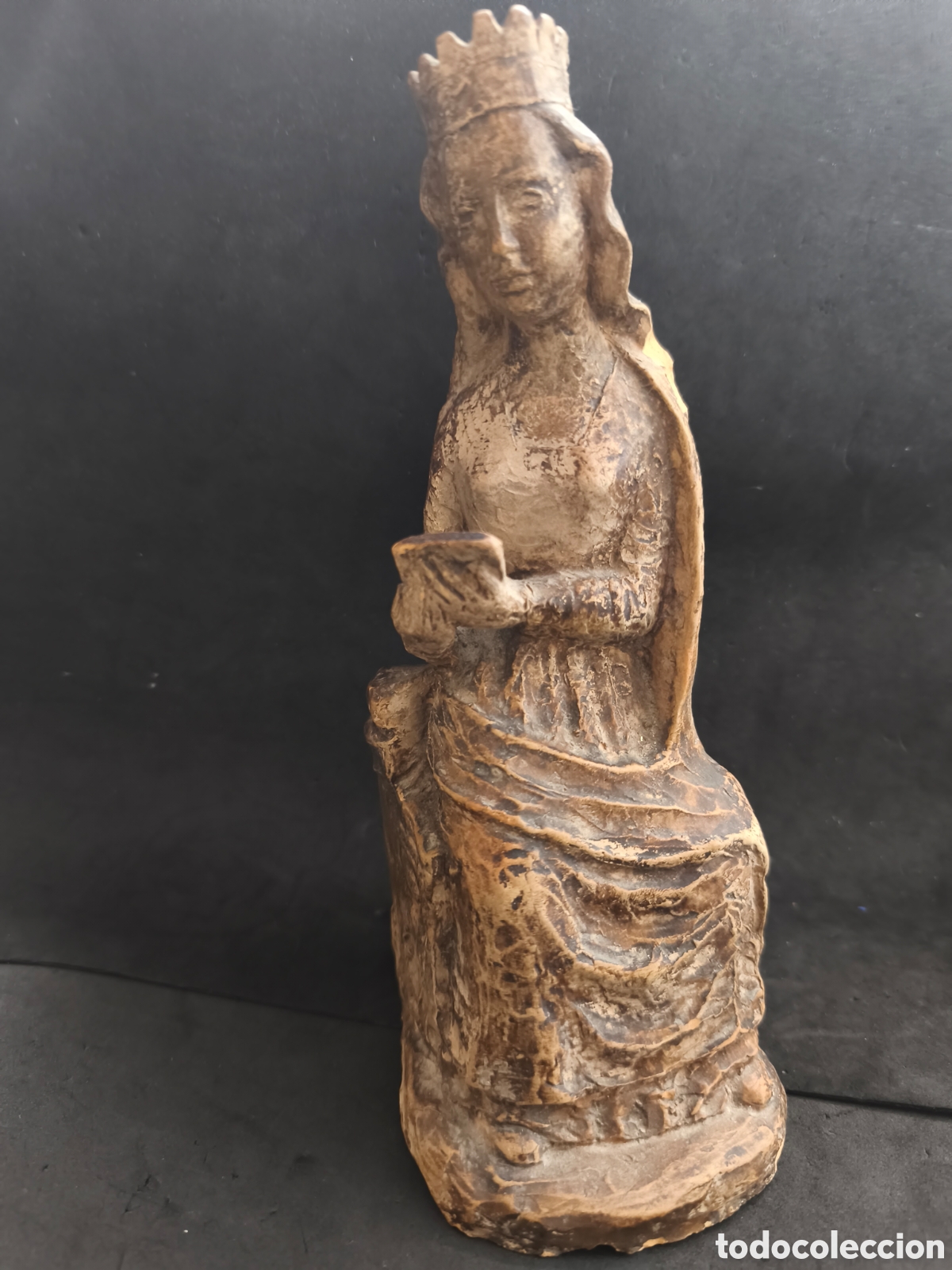 Arte: Antigua escultura terracota 25cm