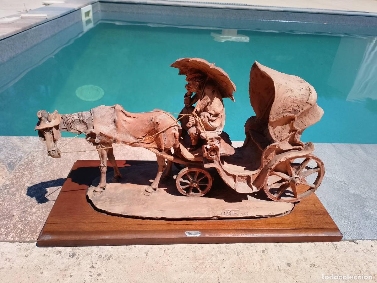 Arte: Escultura inusual terracota Giuseppe Armani vintage