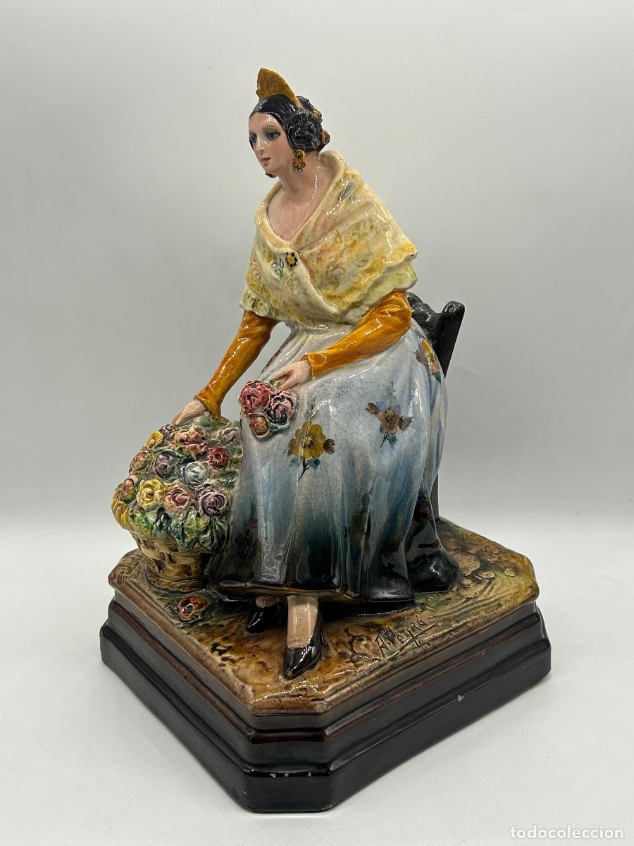 Arte: ANTONIO PEYRO MEZQUITA - IMPORTANTE Y RARA FIGURA ESCULTURA CER&Agrave;MICA VALENCIANA - MEDALLA DE ORO