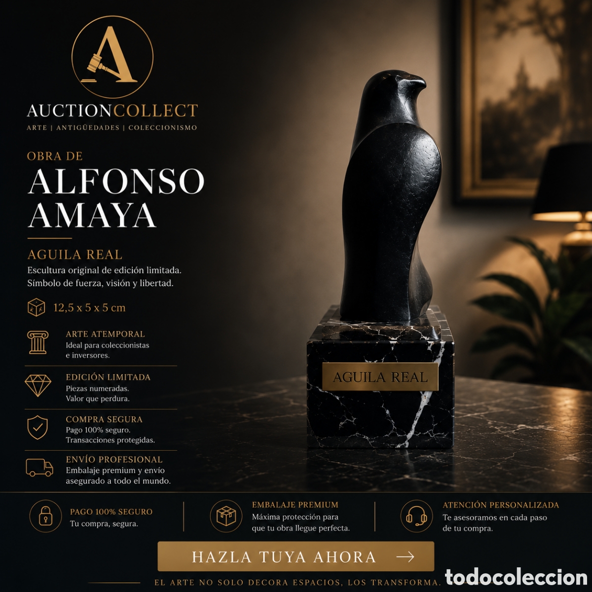Arte: &Aacute;guila Real &ndash; Escultura Original de Alfonso Amaya (Edici&oacute;n Limitada)