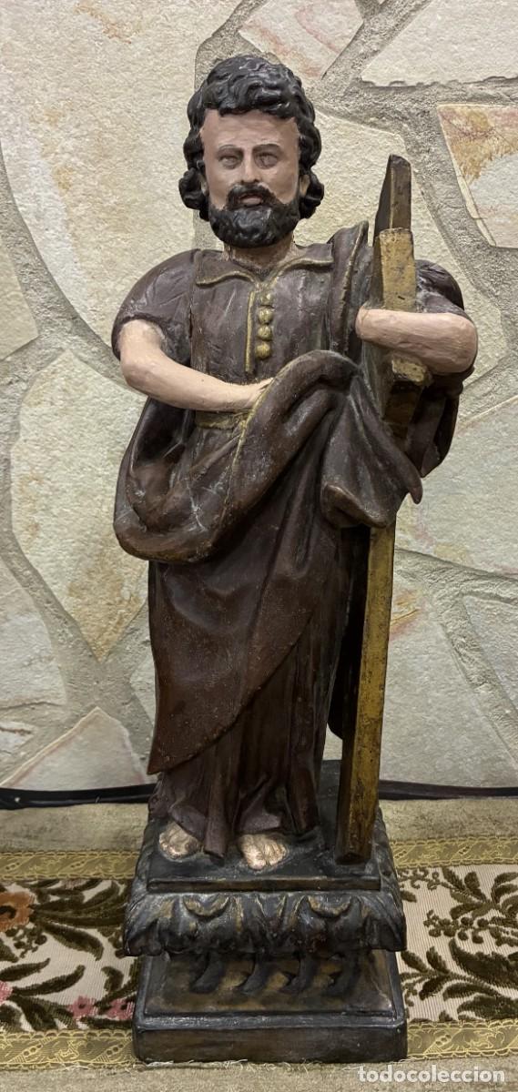Arte: ESCULTURA DE MADERA NOGAL DE SAN ANDRES S. XVII