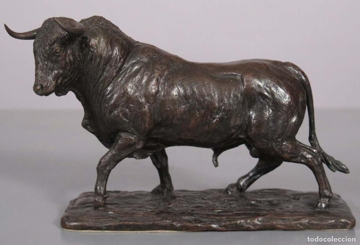 Arte: TORO BRAVO. BRONCE. FIRMADO ANGEL. SIGLO XX