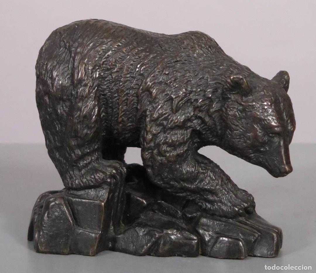 Arte: OSO PARDO. BRONCE. FIRMADO ANGEL. SIGLO XX