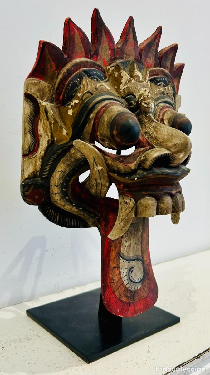 Arte: M&aacute;scara oriental drag&oacute;n Circa 1900 - Foto 4