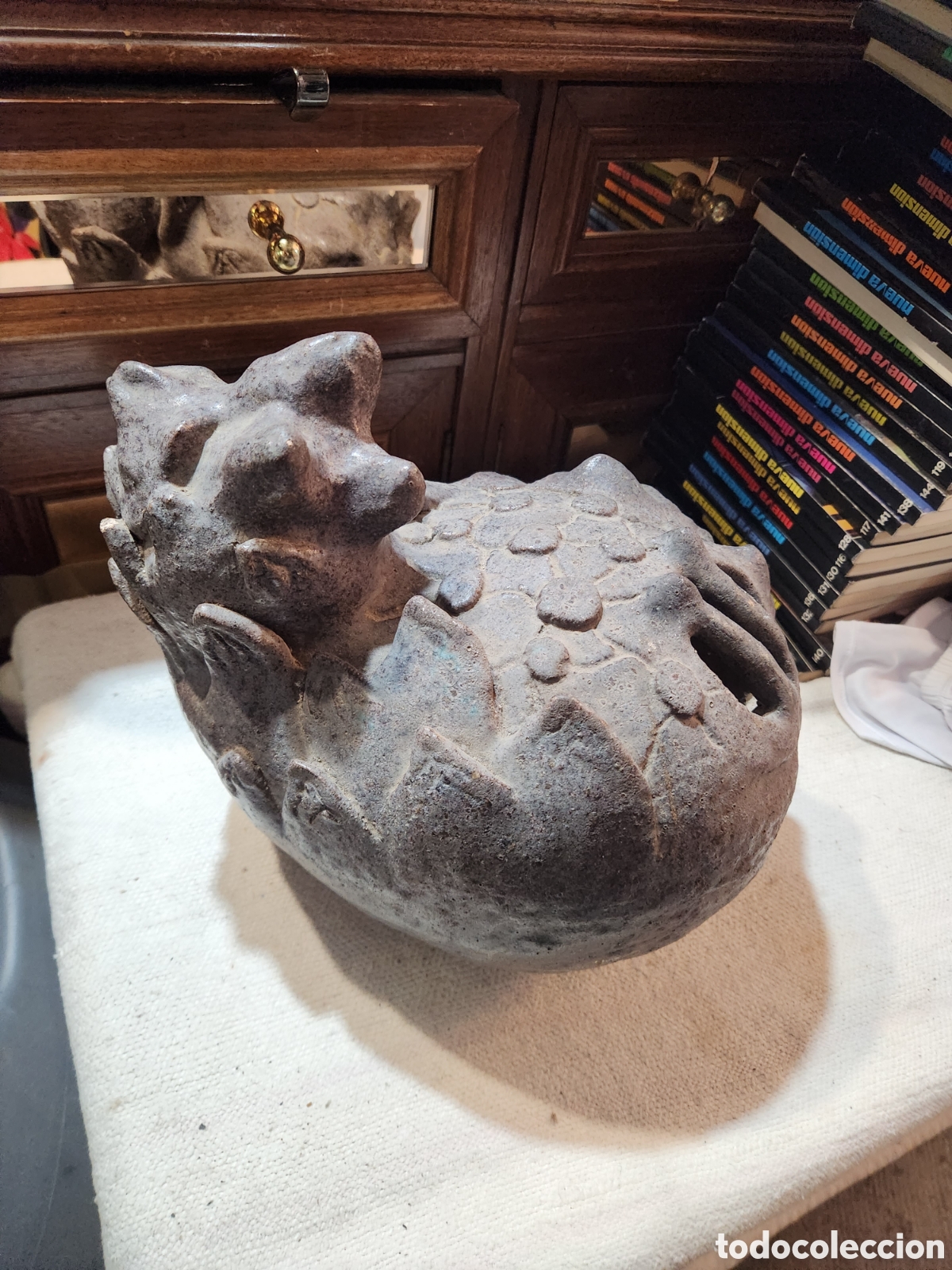 Arte: RARA PIEZA DE TERRACOTA FIRMADA CAMPSal. INCENSARIO O BOTIJO??