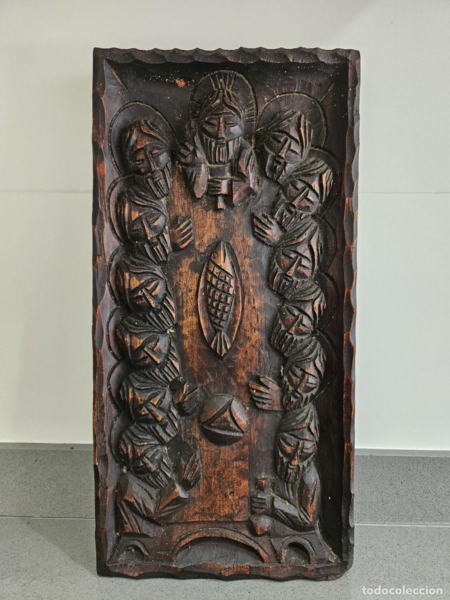 Arte: Relieve &Uacute;ltima Cena madera tallado