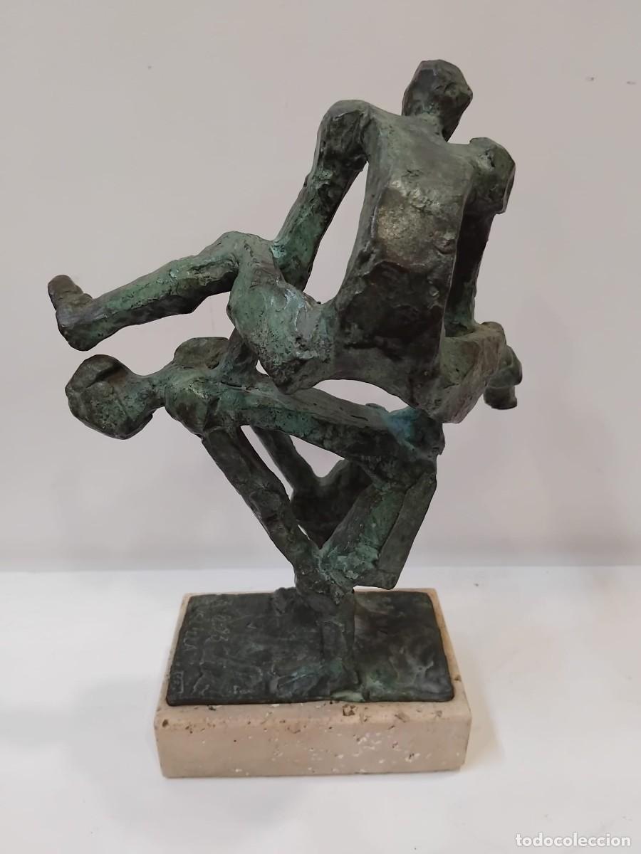 Kunst: Exclusiva escultura original en bronce patinado titulada &rdquo;P&iacute;dola&rdquo;, una magn&iacute;fica obra de arte figura