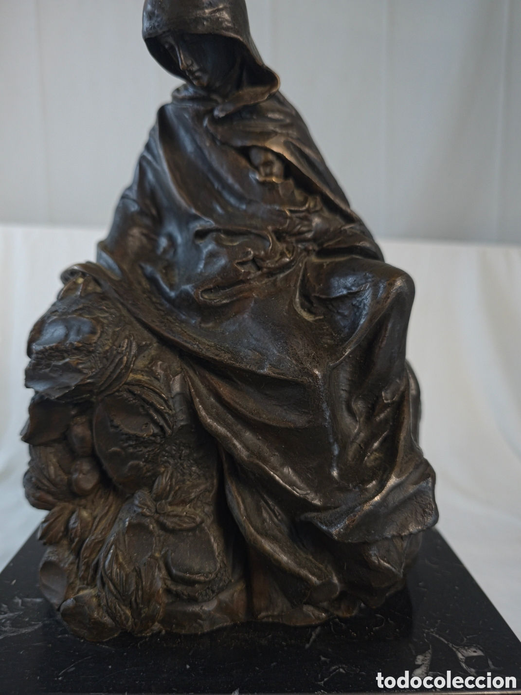 Arte: Virgen en Bronce Firmada Numerada - Foto 4