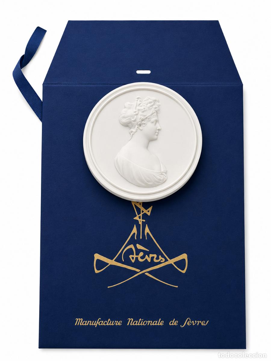 Arte: Medall&oacute;n, Retrato en Relieve en Porcelana de Biscuit - Manufacture de S&egrave;vres - Georges Mathieu
