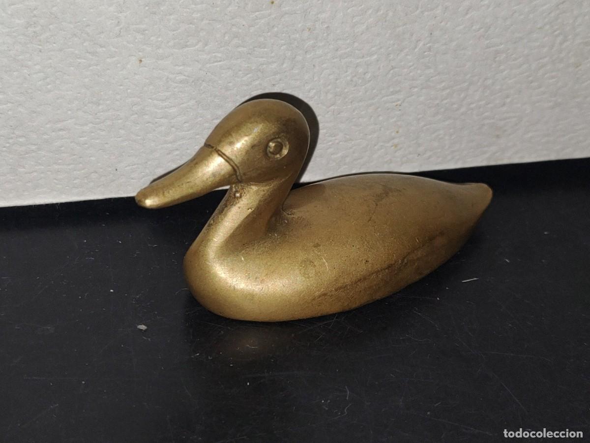 Arte: A5- Figura Maciza De Bronce: Pato Echado - 70's