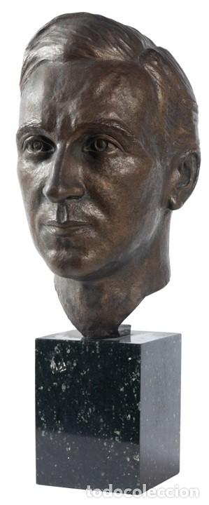 Arte: Busto de caballero de bronce. Italia. A&ntilde;os 50