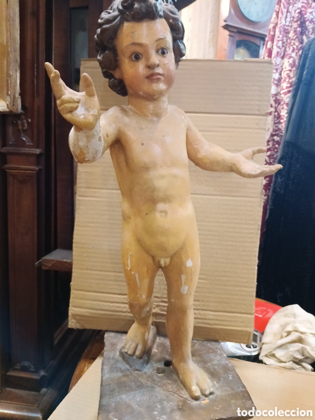 Arte: Talla de ni&ntilde;o Jes&uacute;s xviii para restaurar
