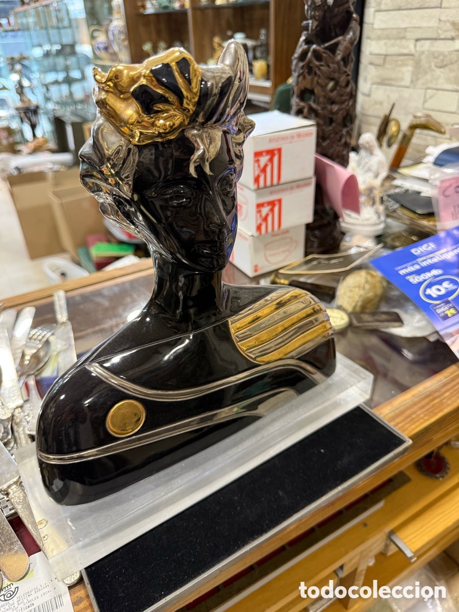 Arte: Aurora ca&ntilde;ero busto de dama, numerado
