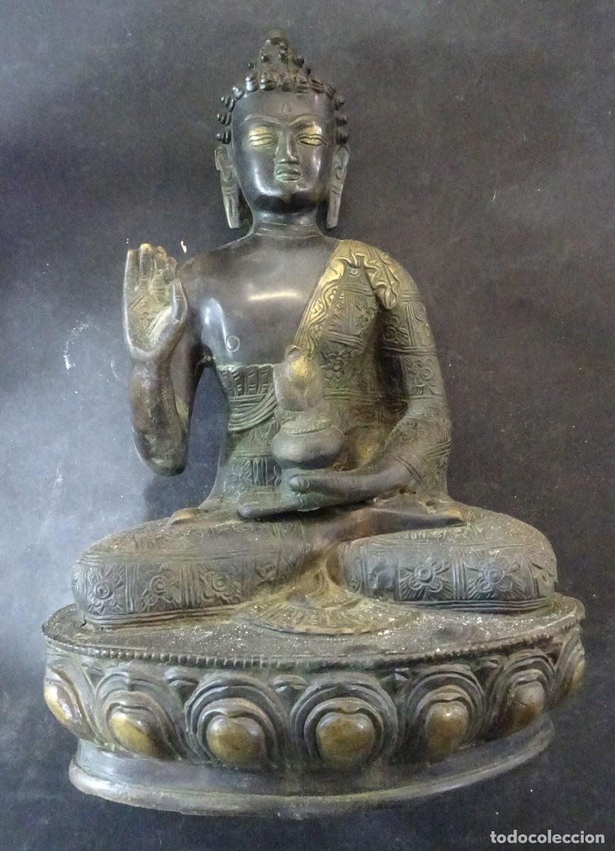 Arte: ANTIGUA ESCULTURA ALDO BUDHA NEPAL BRONCE TECXX 504