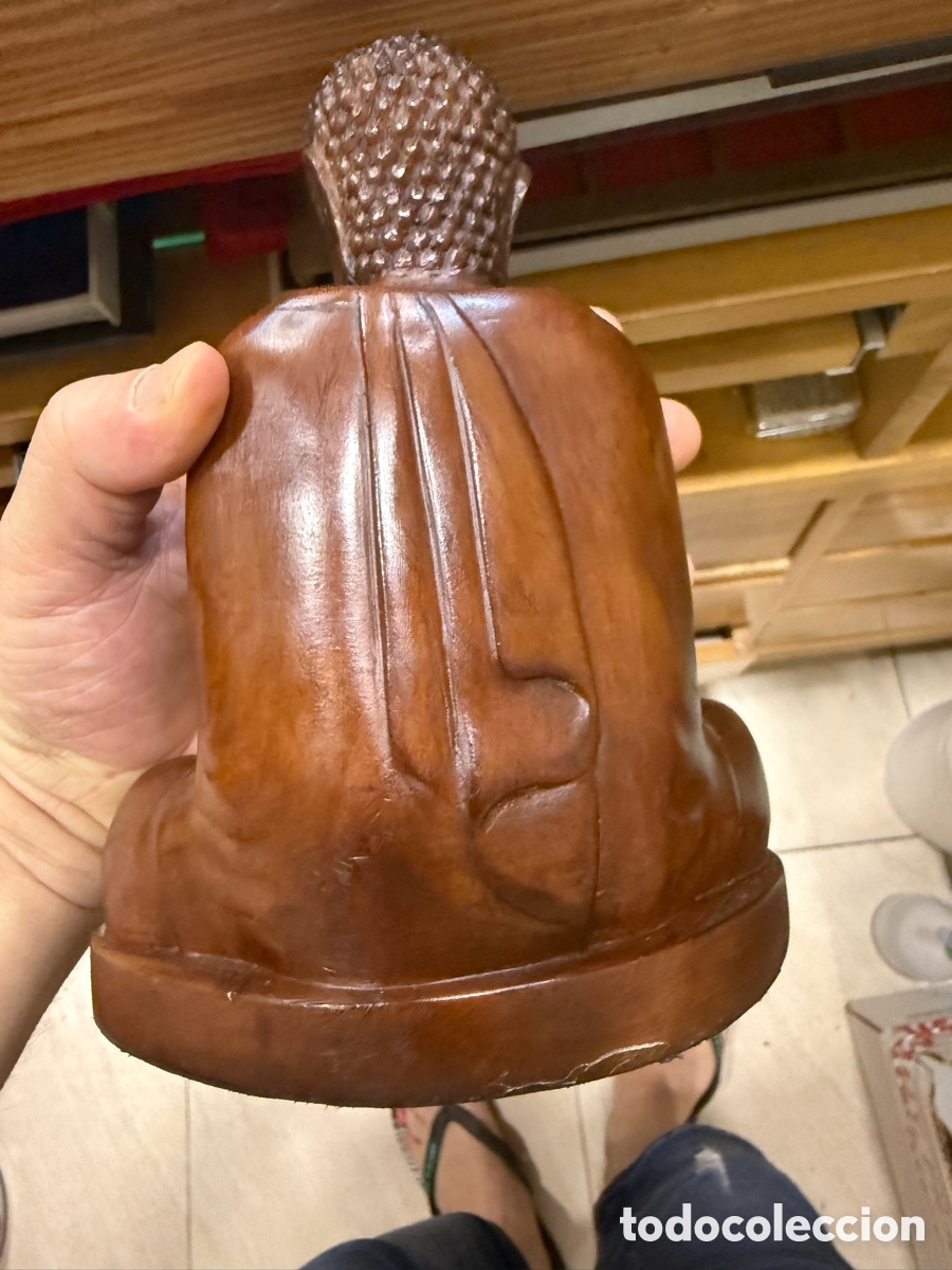 Arte: Bonito budha echo &iacute;ntegramente en madera - Foto 6