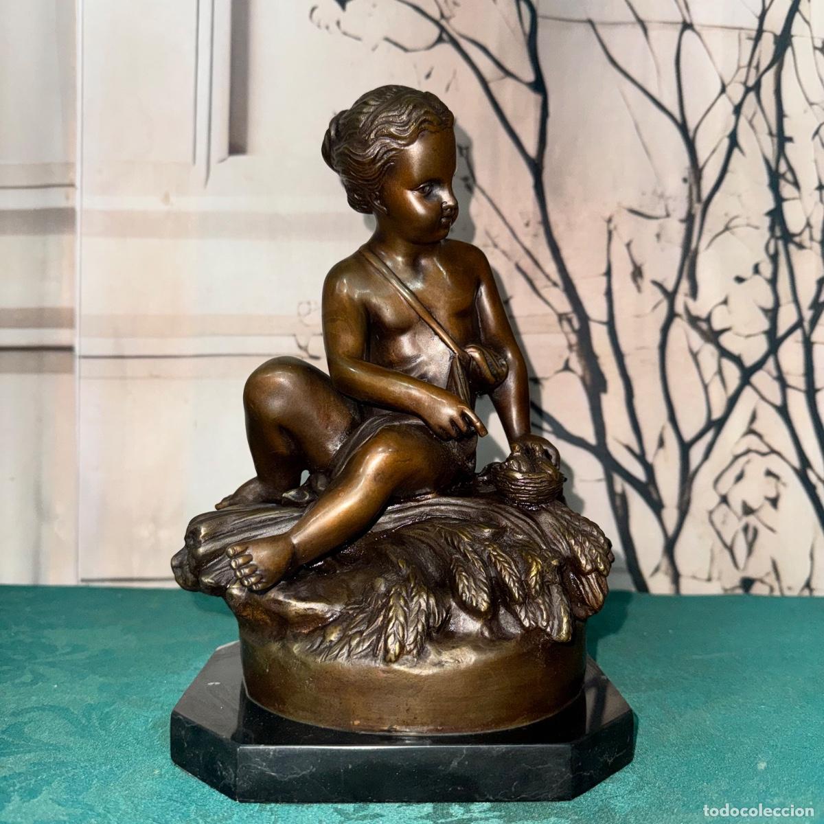 Arte: Escultura de Bronce La Joven Chica Sentada