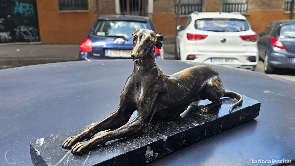 Arte: Galgo descansando en Bronce - Foto 1