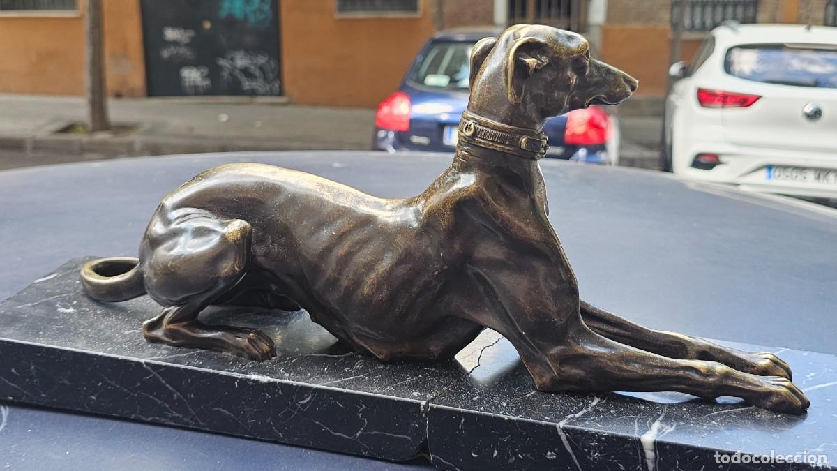 Arte: Galgo descansando en Bronce - Foto 2