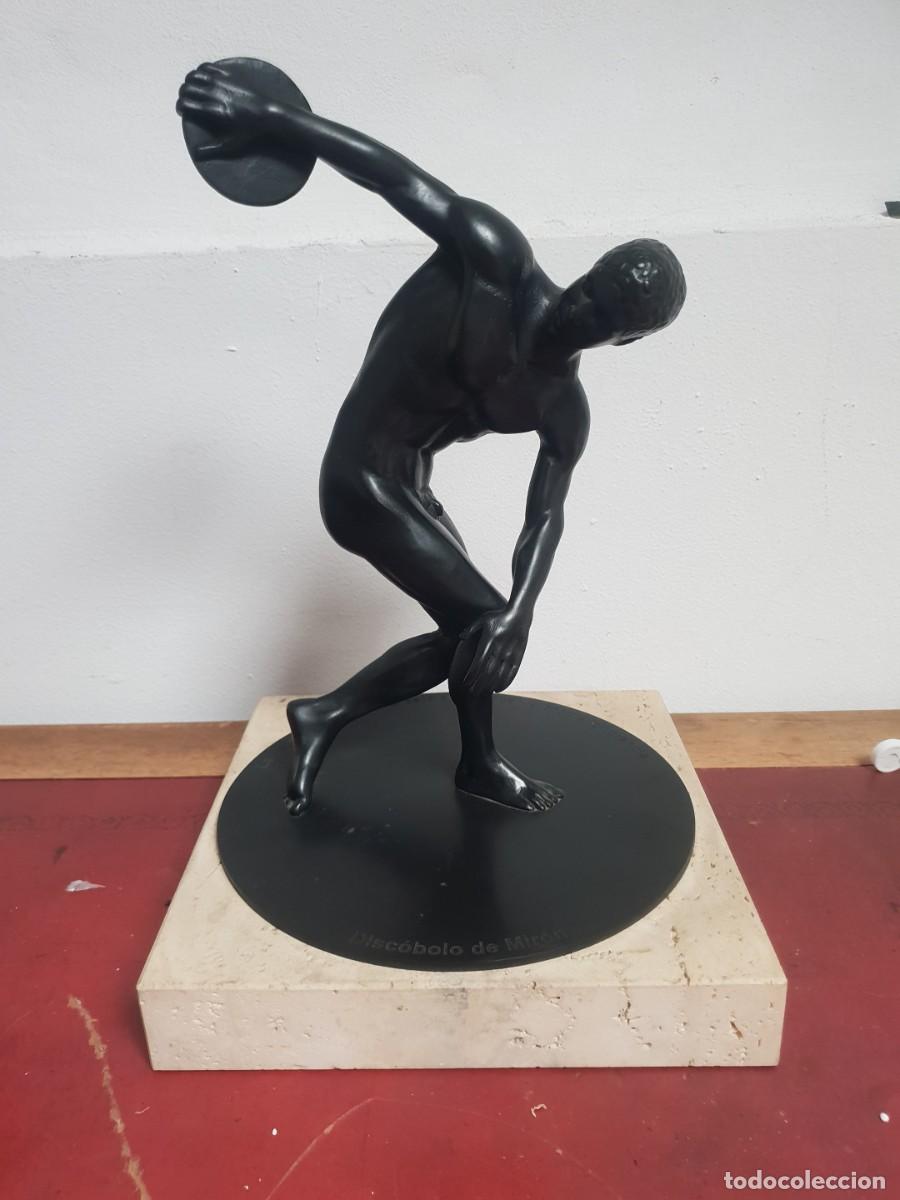 Arte: Figura de bronce .el discobolo de miron.
