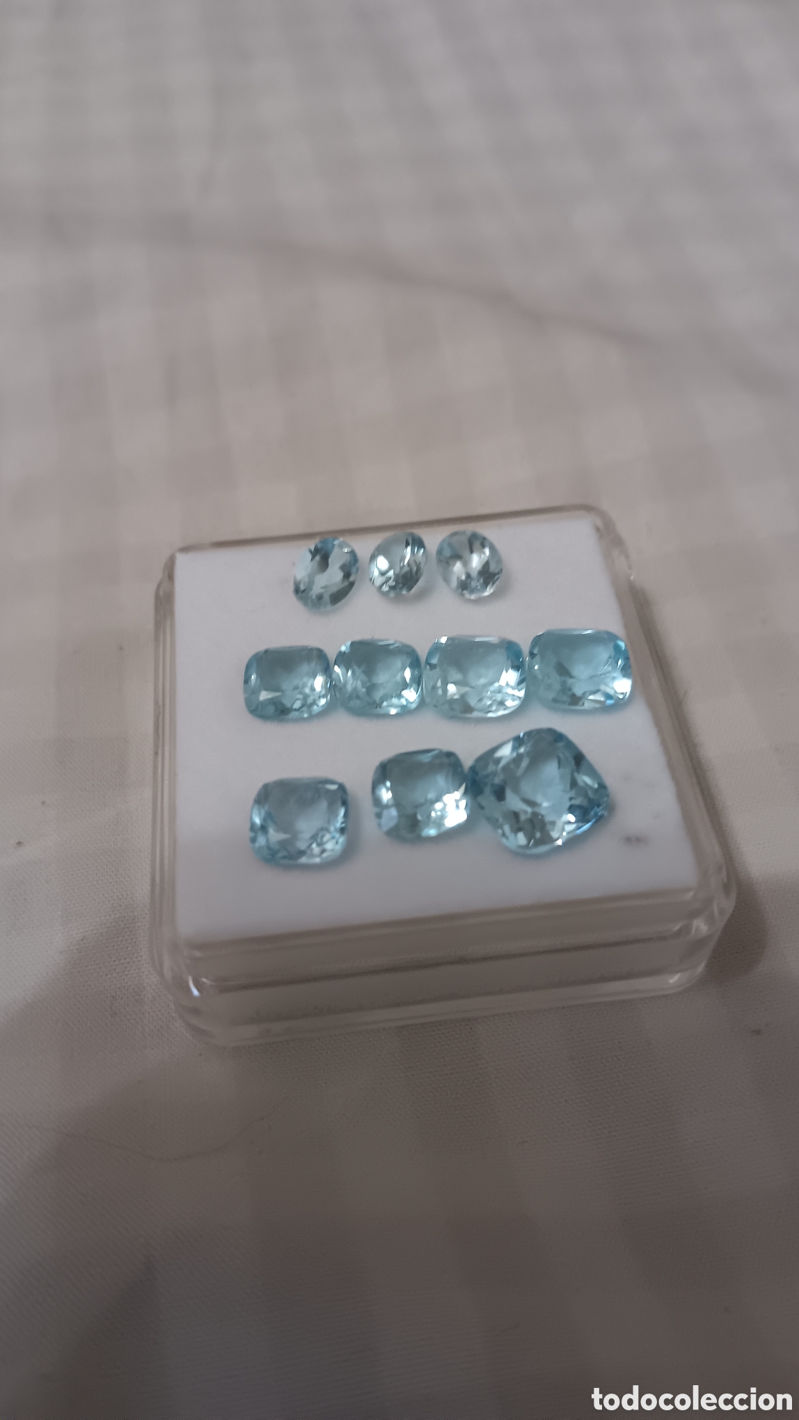 Arte: Topacios azul cielo piedras 19,5 quilates