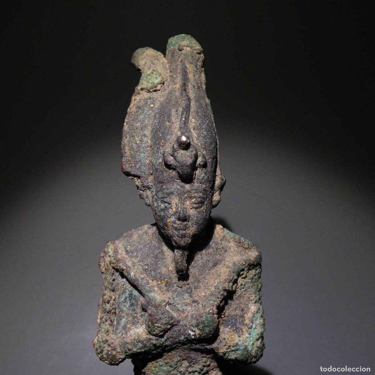 Arte: Escultura del Dios Osiris. 15.5 H. Per&iacute;odo Tard&iacute;o, 664-332 a. C.