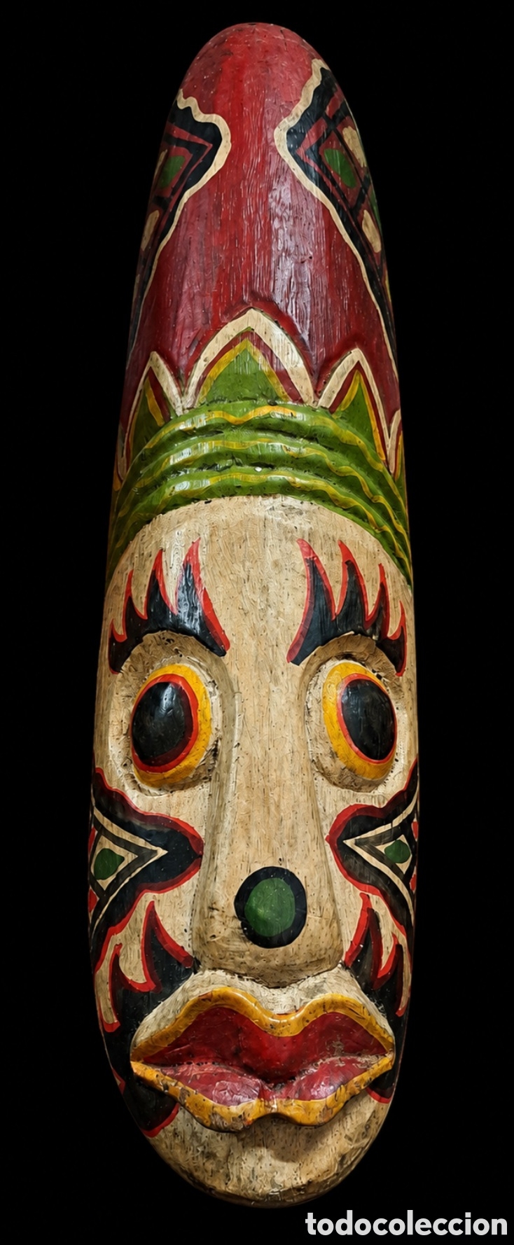 Arte: Talla artesanal de Papua Nueva Guinea o Bali a&ntilde;os 50 mide 52 cms