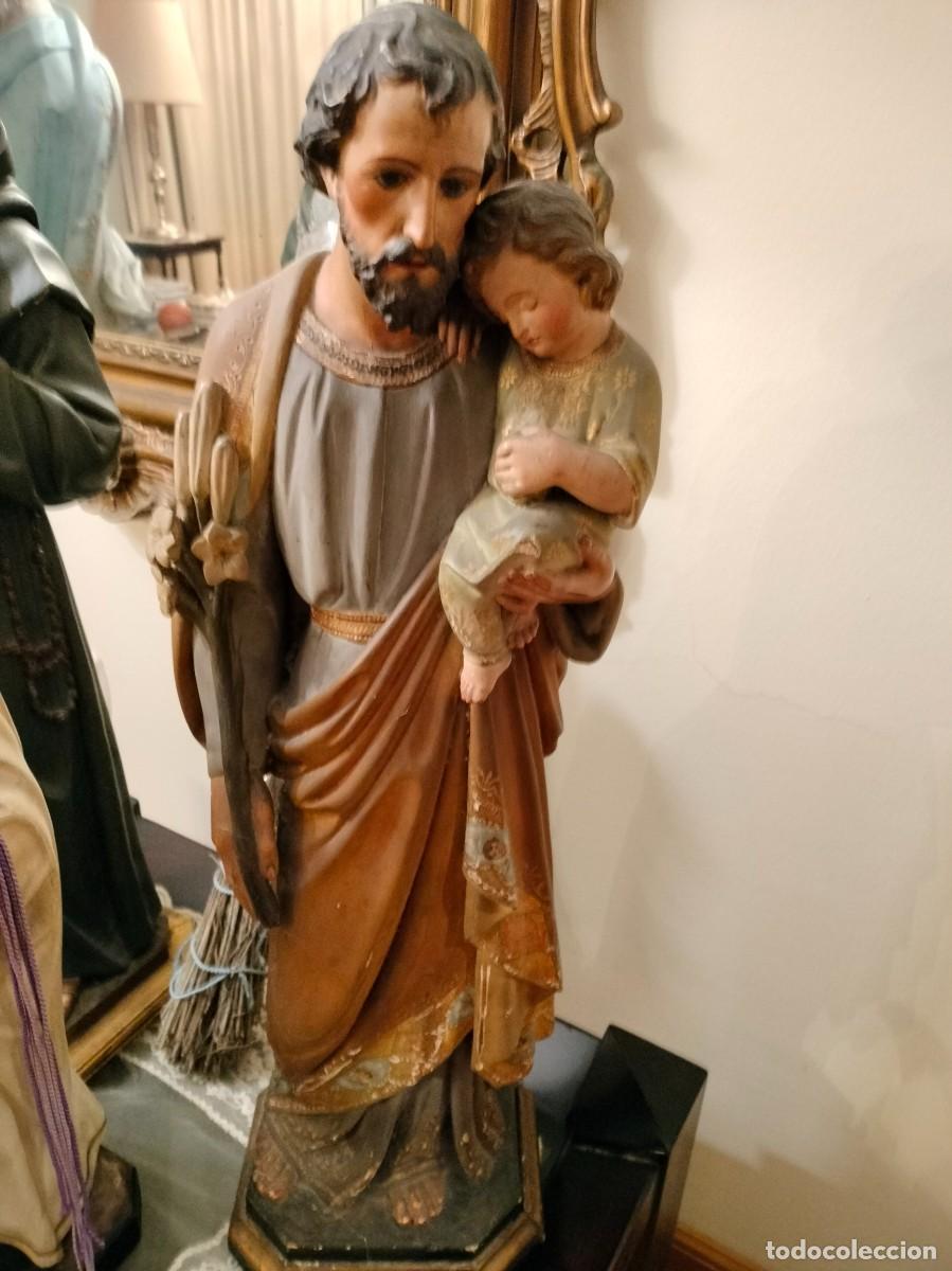 Arte: San Jos&eacute; con el Ni&ntilde;o Jes&uacute;s, siglo XIX.