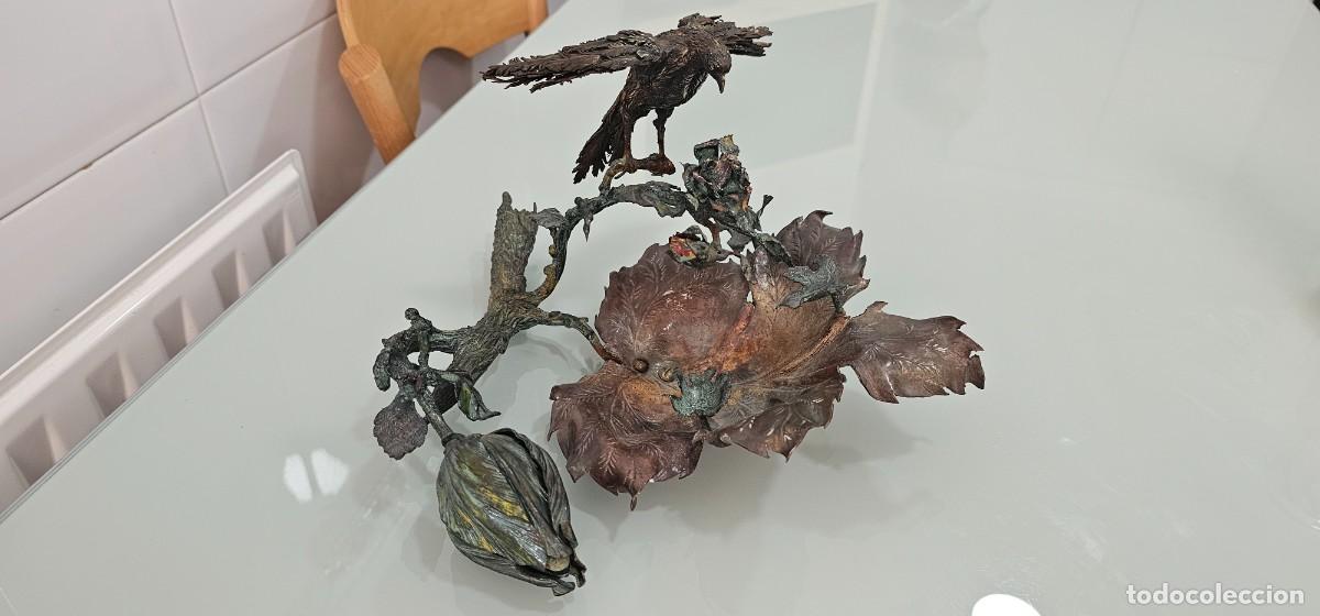 Arte: Espectacular escultura de bronce y cobre mucho detalle y realista