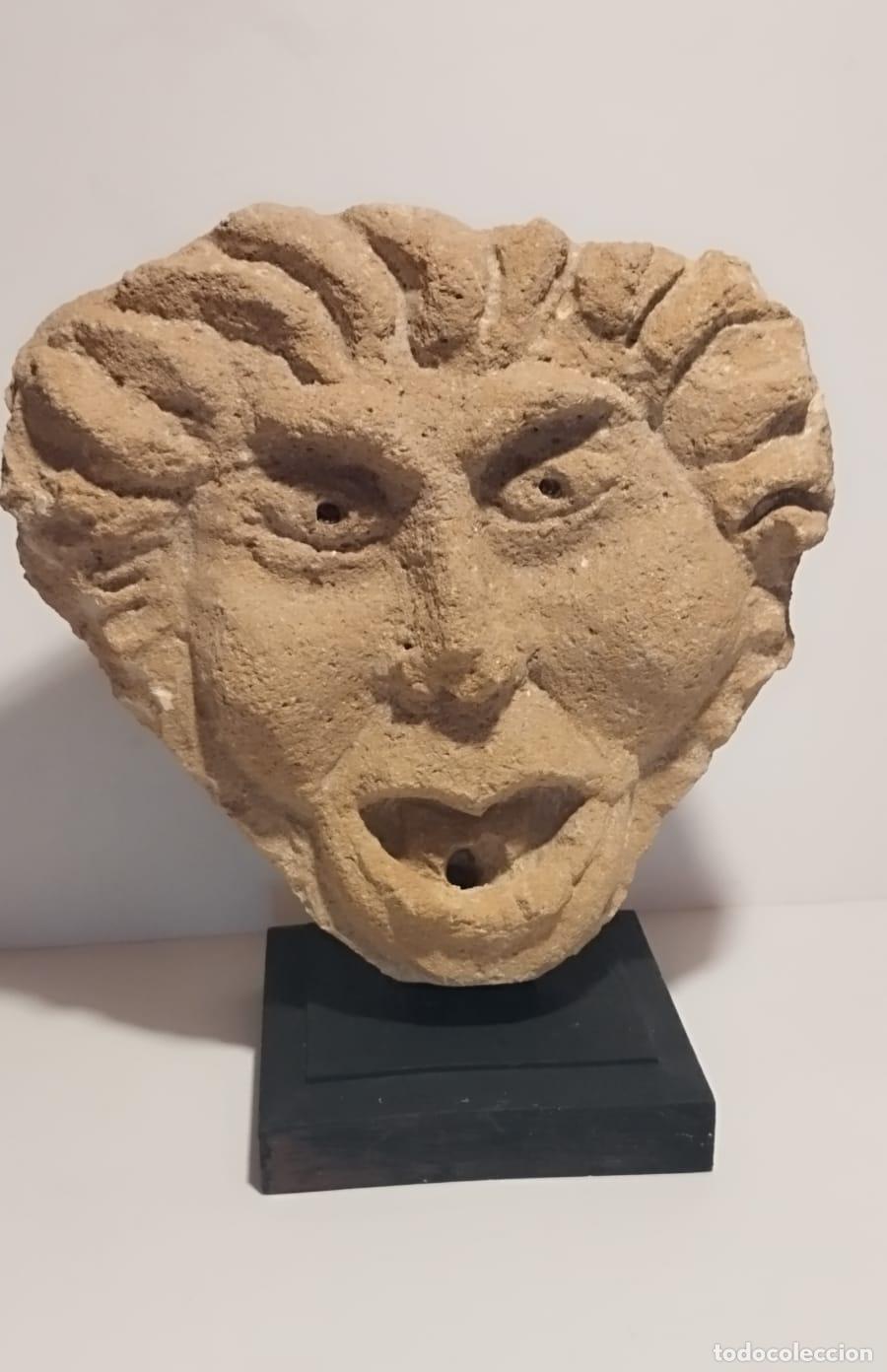 Arte: mascaron de fuente, antiguedad tard&iacute;a o medioevo.