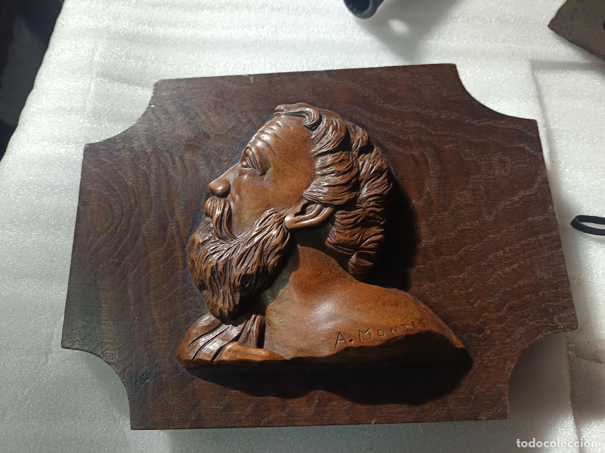 Arte: TALLA SOBRERELIEVE DE TORSO DE HOMBRE, FIRMADA A. MONTES, PRINCIPIOS DEL SIGLO XX, 25 X 20 CM.